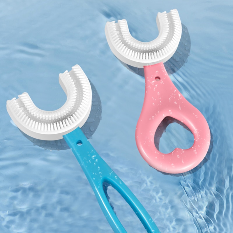 Baby Toothbrush Children 360 Degree U-shaped Child Toothbrush Teethers Soft Silicone Baby Brush Kids Teeth Oral Care Cleaning