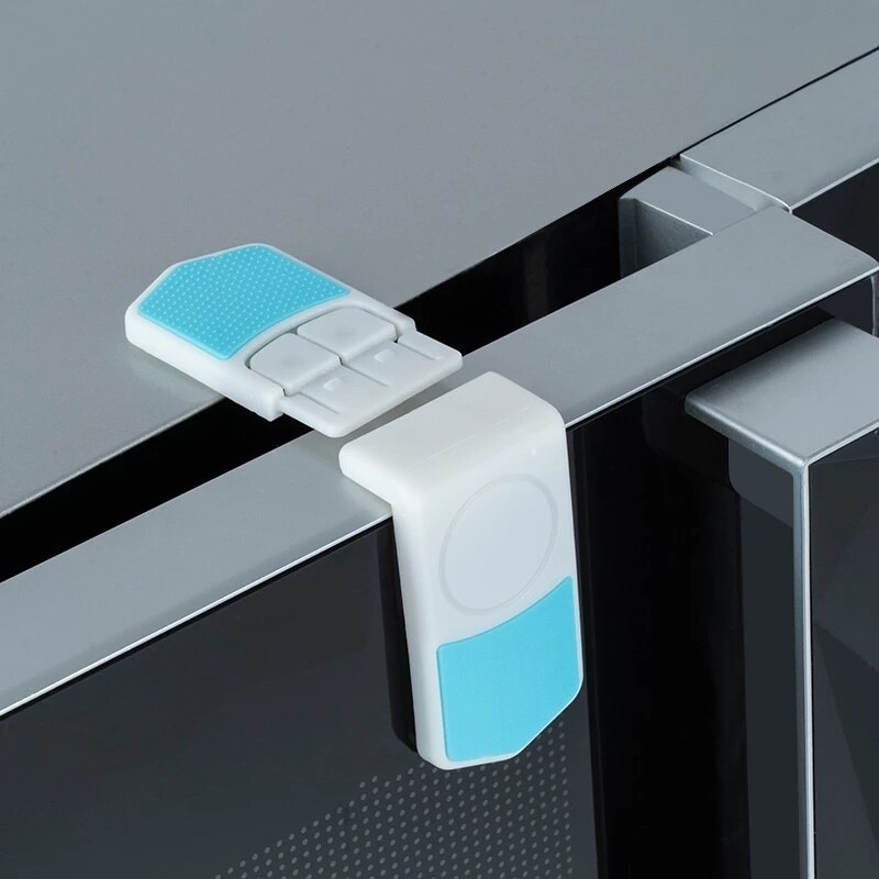 5pcs Baby Safety Locks Drawer Lock Anti-Pinching Hand Cabinet White Drawer Locks Refrigerator Lock Buckle Children Protection A+