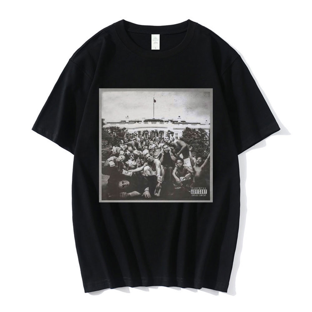 Fashion Hip Hop Rapper Kendrick Lamar Good Kid Men T Shirt 100% Cotton O-Neck Short Sleeve Tee Shirts Loose Oversized T-shirts
