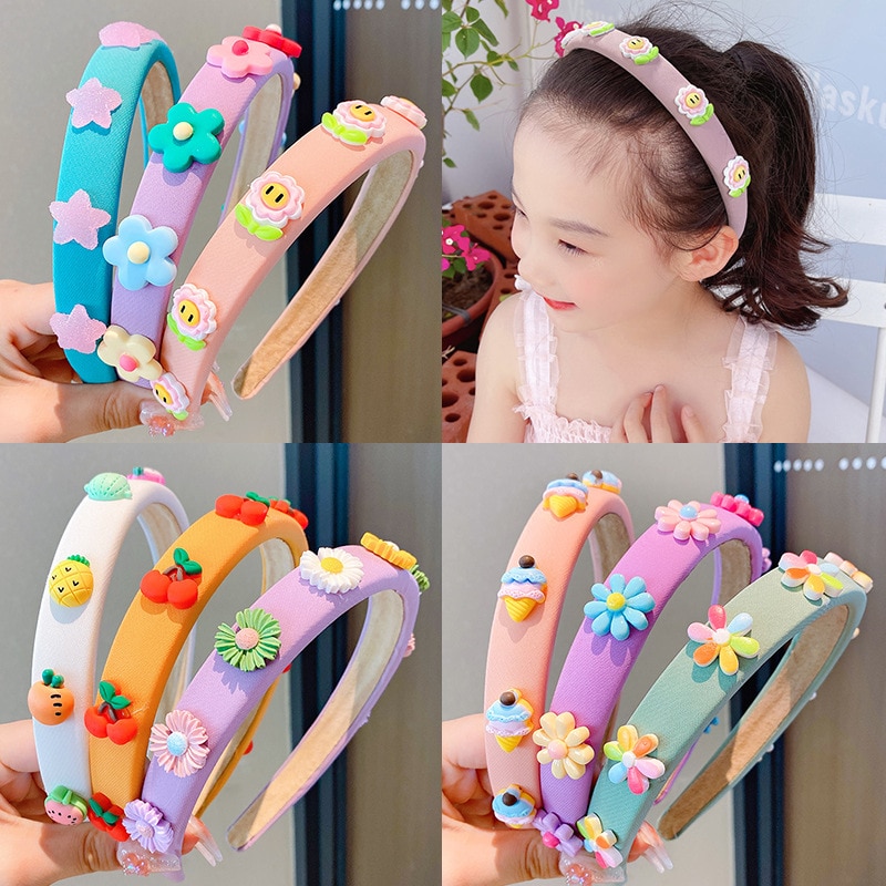 Children's Hair Hoop Hair Ornament Girls' Hair Without Injury Hairpin Fashion Princess Lovely Summer Sponge Head Hoop 