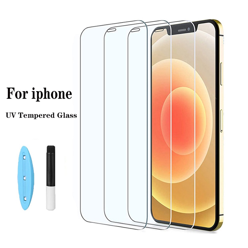 Nano Liquid Glue Tempered Glass For iphone 13 12 11 Pro 6 7 8 Plus SE UV Screen Protector 13pro XR XS Max Phone Protective Film
