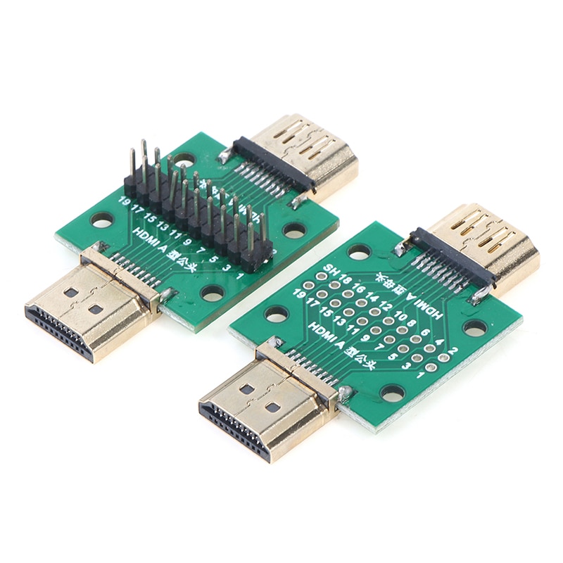 1pcs HDMI Male and Female Test Board MINI Connector with Board PCB 2.54mm