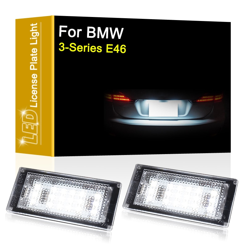 12V LED Number Plate Lamp For BMW 3-Series E46 2D/M3 330 320 325 318 316 2004 2005 2006 White License Plate Light Assembly