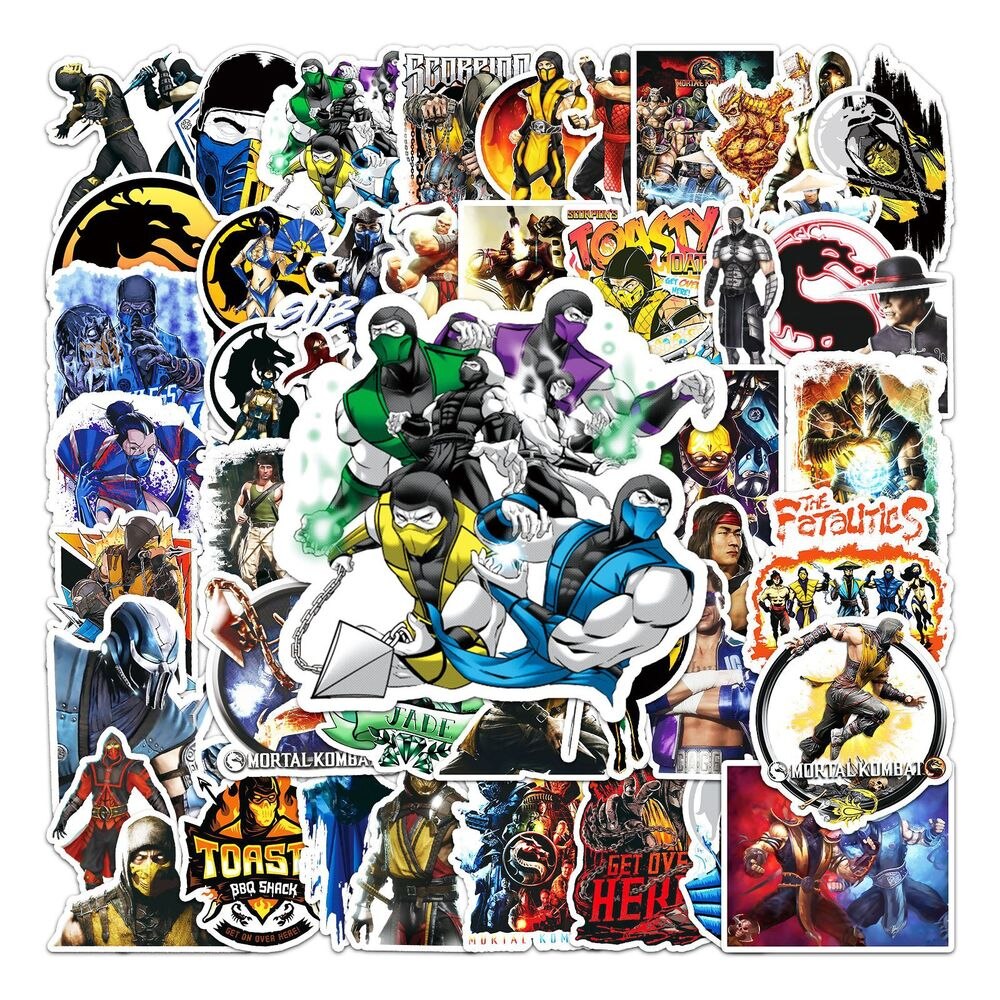 10/50Pcs Movie Fighting Mortal Kombat Graffiti Stickers Computer Mobile Phone Skateboard Suitcase Fan party Gift Sticker