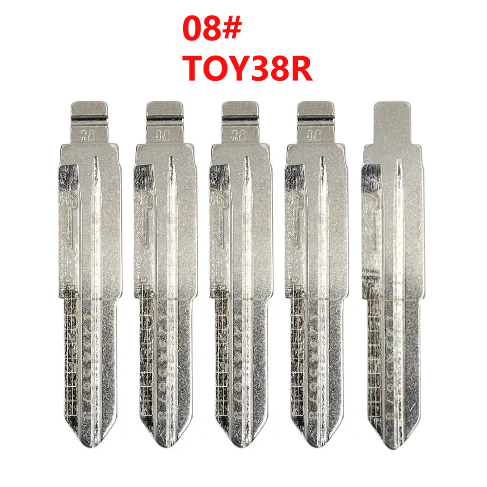 LiShi #08 Engraved Line Key Blade Scale Shearing Teeth Cutting Key LISHI TOY38R Blank Clipper Key Blade For Daihatsu Kia