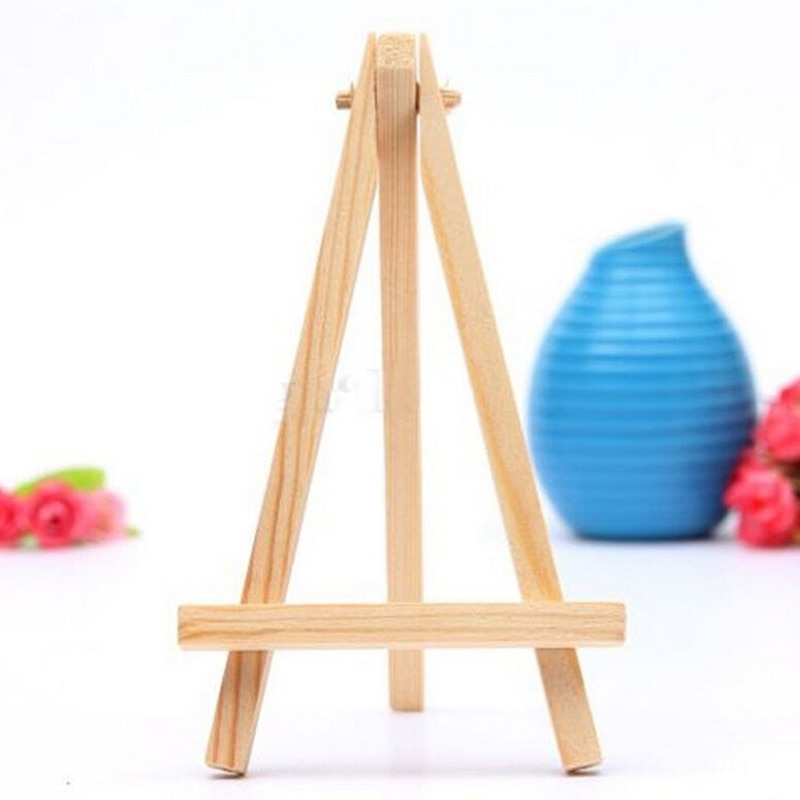 2022 1 PCS New Mini Artist Wooden Easel For Kids Drawing Accessories Wood Wedding Table Card Stand Display Holder On Sale