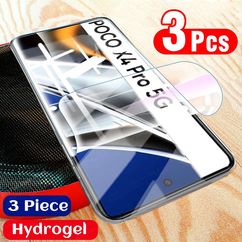3 PCS Hydrogel Film For Xiaomi Poco X4 Pro 5G Screen Protector Soft TPU Cover For Poco X4Pro 5G X4Pro5G Protective Film
