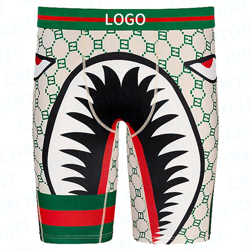 4 Shark Series zhcth Boxer Briefs Breathable Male Spandex Underwear
