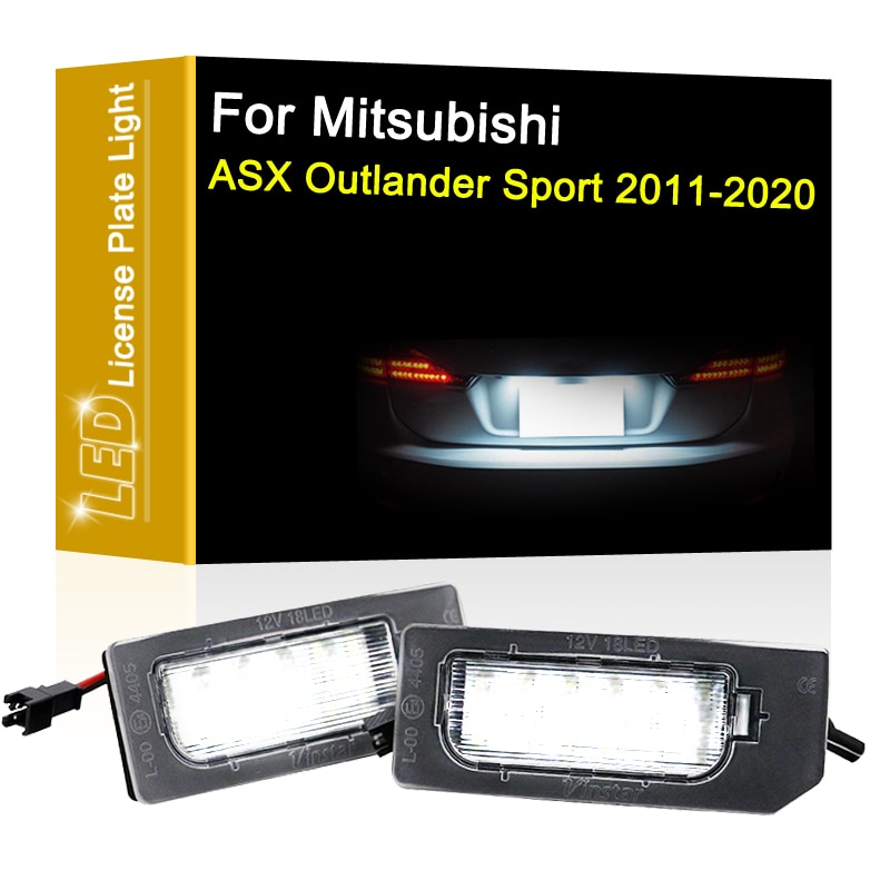 12V LED Number Plate Lamp For Mitsubishi ASX Outlander Sport 2011-2020 White License Plate Light Assembly