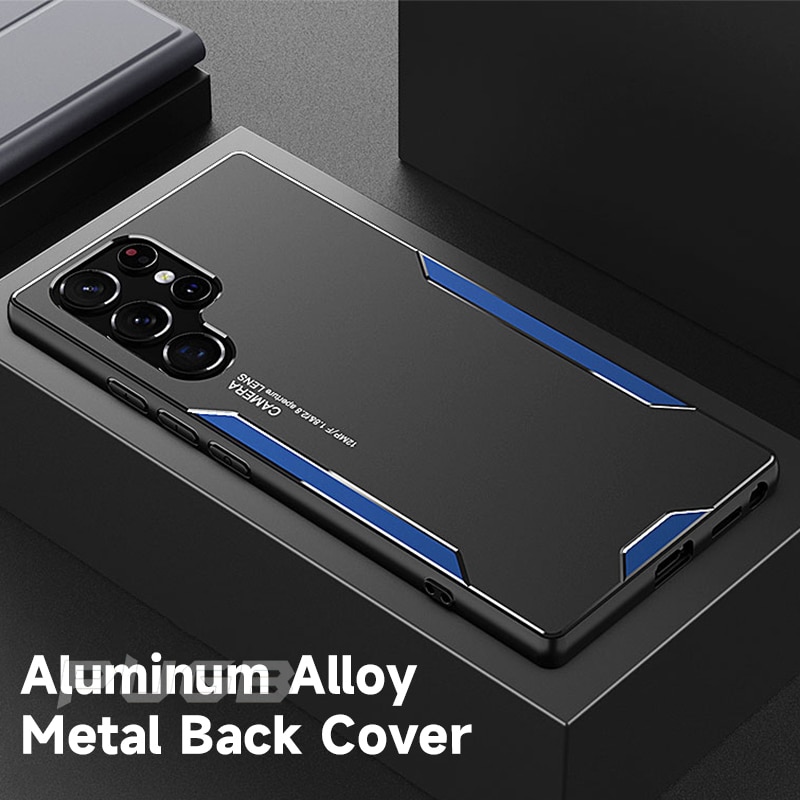 Luxury Aluminum Metal Silicone Bumper Case For Samsung Galaxy S22 Ultra Plus S21 S20 FE S10 Note 20 10 A51 A71 A52 A72 A32 Cover
