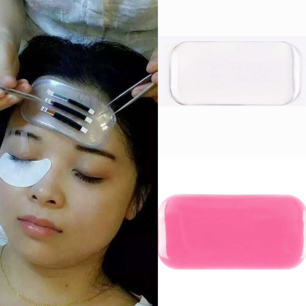 Grafting False Eyelashes Silicone Pad Reusable Eyelash Stand Soft Lash Stand Portable Eyelash Holder False Eyelashes Accessories