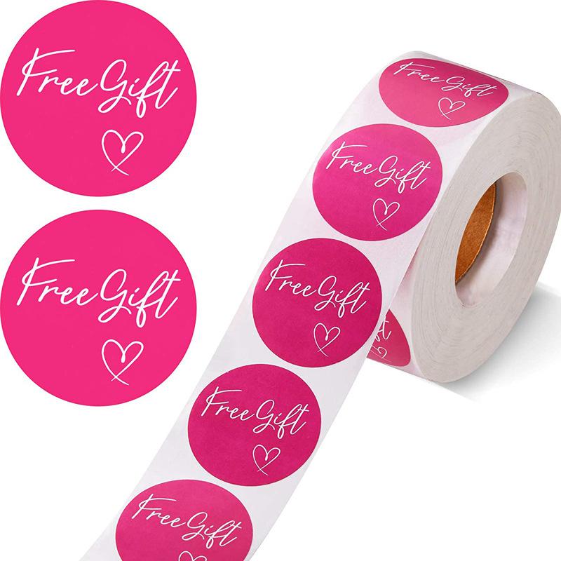 500pcs Customer Appreciation Stickers Small Business Sticker Free Gift Round Stickers Labels for Packing Mailing Envelopes Cards