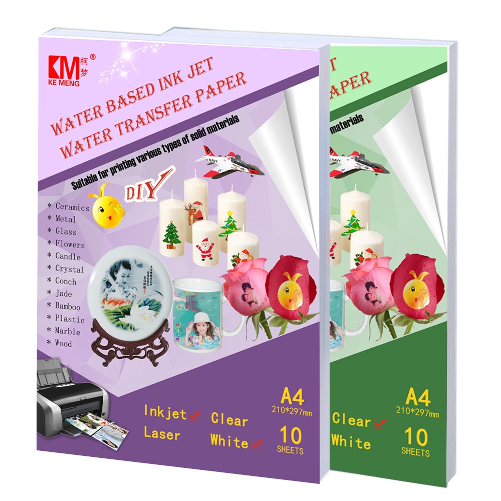 Factory Sell Directly New A4 Inkjet Water Slide Decal Transfer Printing Paper