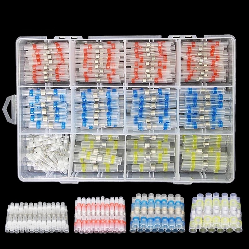 Wire Connectors Heat Boxed Solder Seal Shrink Insulated Electrical Wire Terminals Butt Splice Connector Waterproof Seal Butt