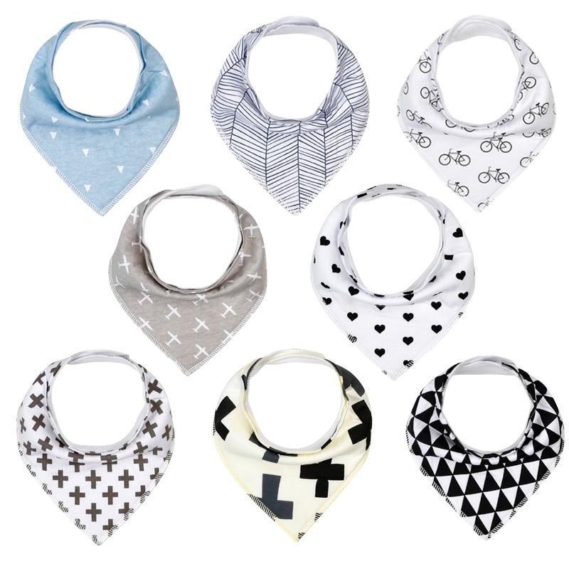 Baby Triangle Burp Cloth Breastfeeding Overalls Baby Waterproof Bib Soft Cartoon Saliva Towel Double Buckle Baby Supplies Unisex