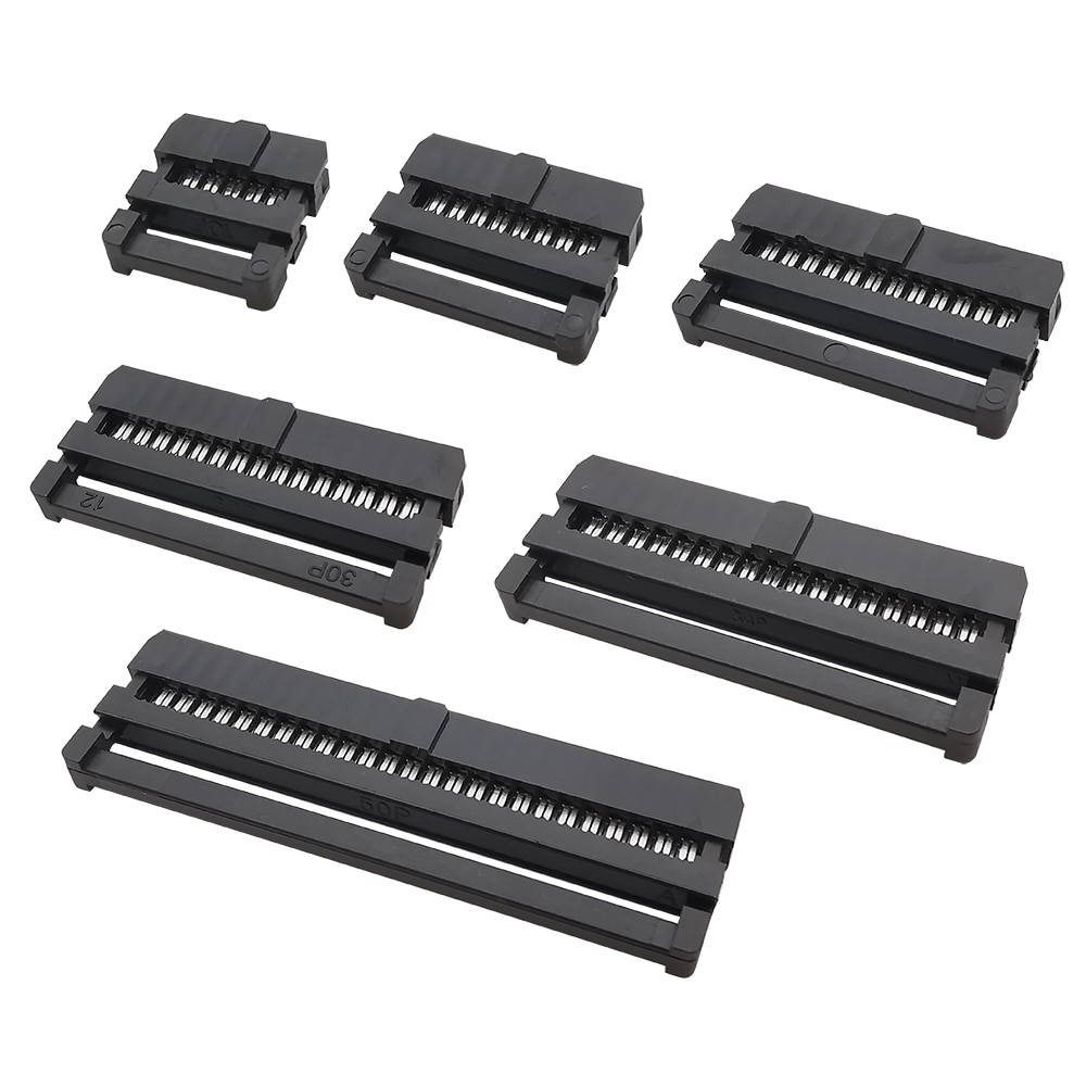 10Pcs 2.0 2mm Pitch FC 2X3/4/5/6/7/8/10/12/13/15/17/20/25 Pin IDC Female Header Socket Connector For 1.0mm Flat Cable