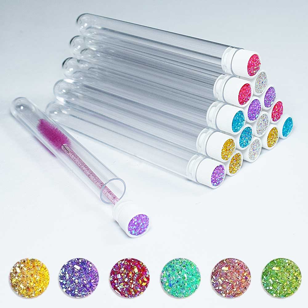 10/50pcs Reusable Makeup brushes tube eyelash brush eyebrow brush with New eyelash resin drill replaceable brushes dust-proof
