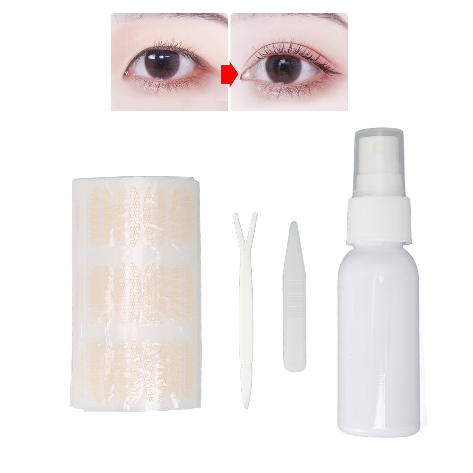 240pcs Double Eyelid Stickers Strong Adhesion Ultra Thin Breathable Gauze Self-adhesive Eyelid Tapes Sticker