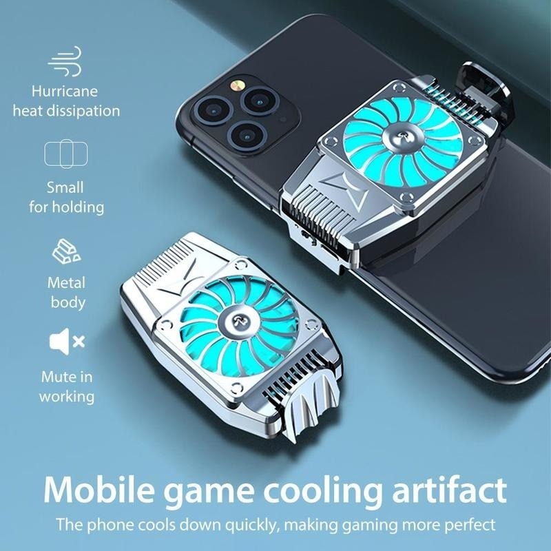 H15 Universal Mini Mobile Phone Cooling Fan Radiator Turbo Hurricane Game Cooler Phone Cool Heat Sink for IPhone/Samsung/Xiaomi