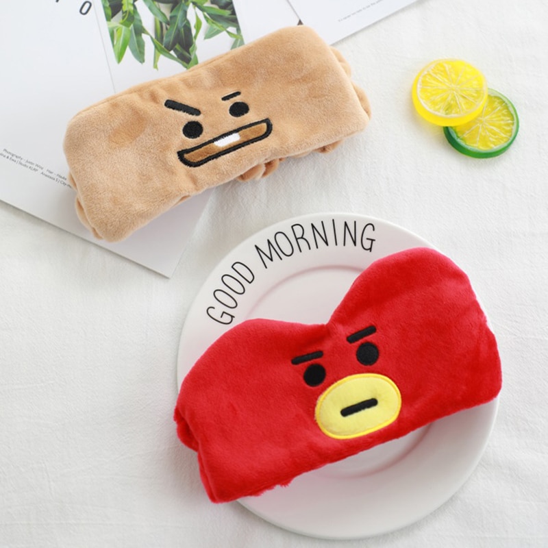 Popular Kpop Plush Headbands Cute Animal Hairband Bangtan Boy Groups Elastic Headband For Girls Face Washing Clean Makeup Tool