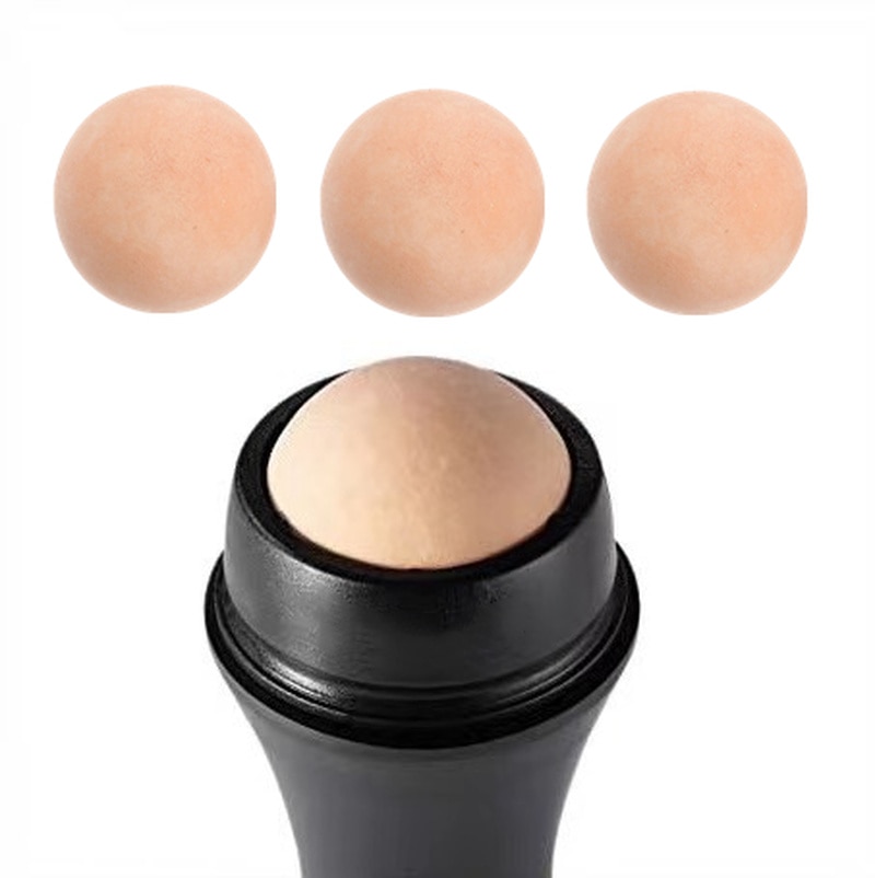 1Pc Multi-size Washable Reusable Oil-Absorbing Volcanic Stone Face Roller Ball Natural Volcanic for Excess Oil Blotting Tool