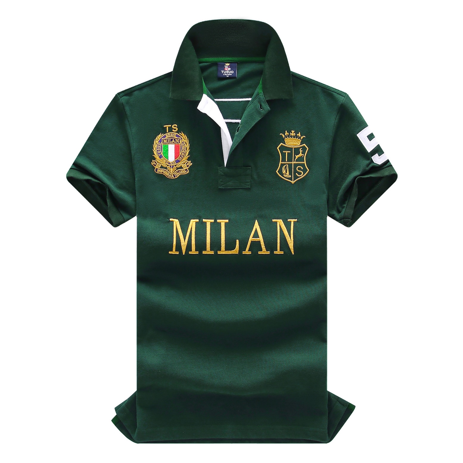Men's Summer 100% Cotton Short Sleeves Embroidered Polos Comfortable Breathable Pure color Polo T-shirts tops S-6XL BIG SIZ