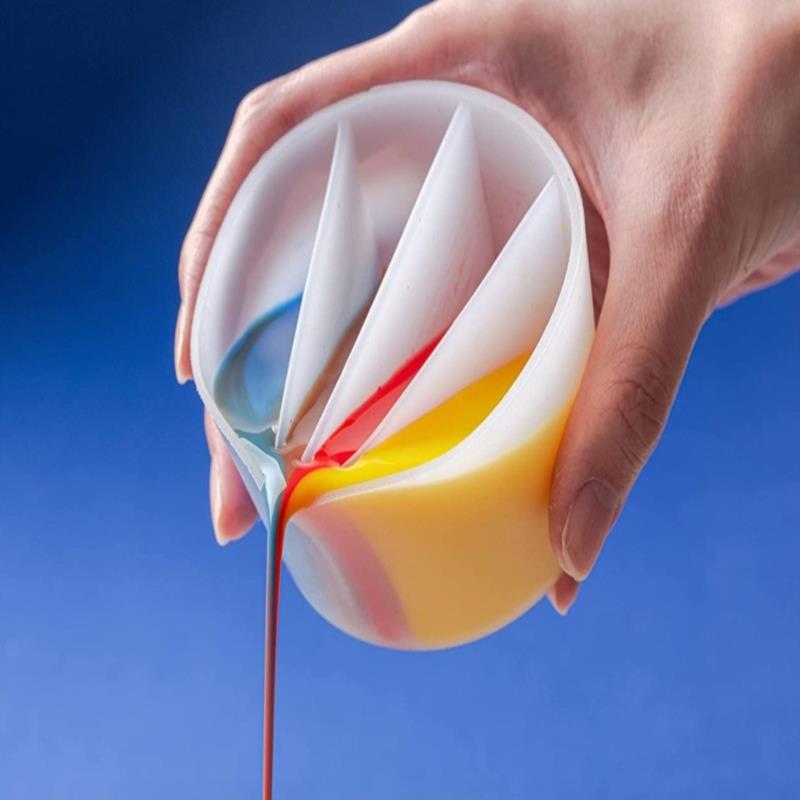 2-5 Holes Silicone Colour Mixing Cups Epoxy Resin Mixing Cups Distribution Measuring Cup DIY Epoxy Resin Tool