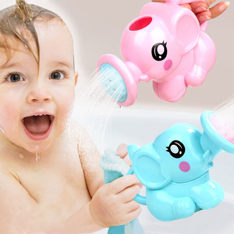 Cute Cartoon Elephant Baby Shower Cup Baby Shampoo Cup ABS Plastic Baby Bath Accessories Infant Shower Supplies