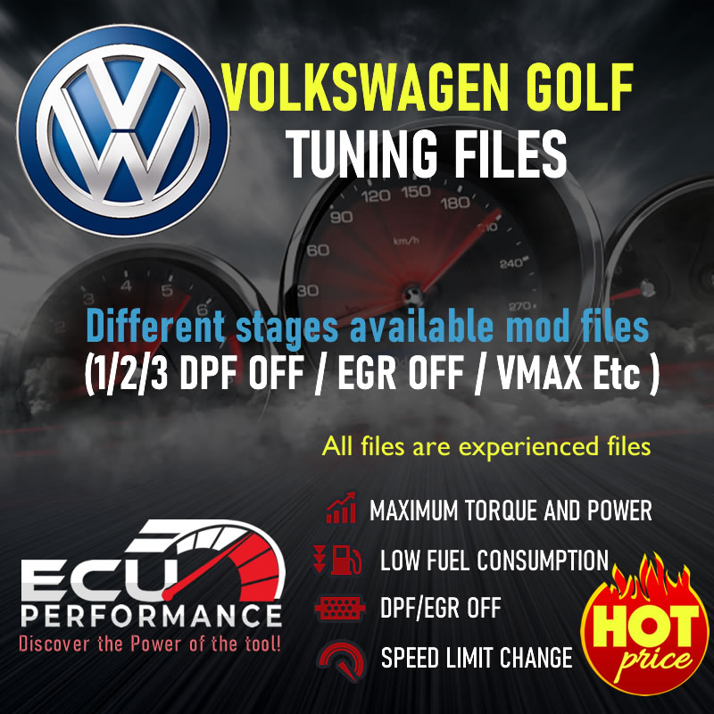 Volkswagen GOLF Tuning Files Stage1,Stage 2, EGR OFF, DPF OFF Remap Files...etc UPDATED [ 6.7 GB ]