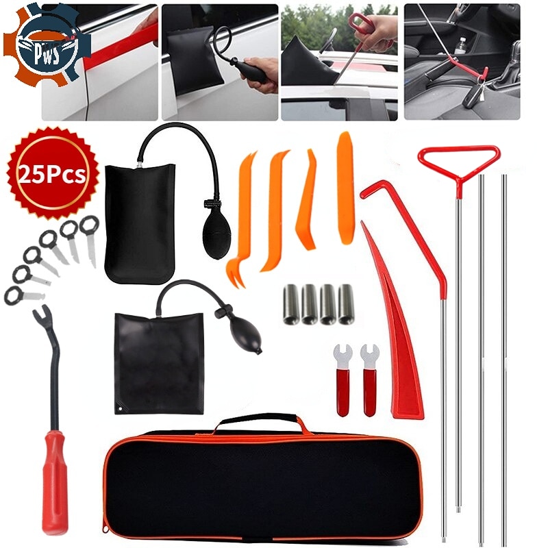New Open Car Door Tool Kit Inflatable Air Pump Auto Window Door Open Fixing Gripper Tools Long Reach Kits