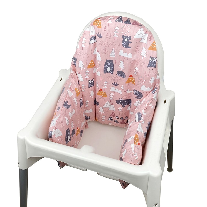 Baby High Chair Cushion Inflatable High Chair Cover Pad Reversible Supporting Cushion for High Chair Wipeable Cover Easy Clean