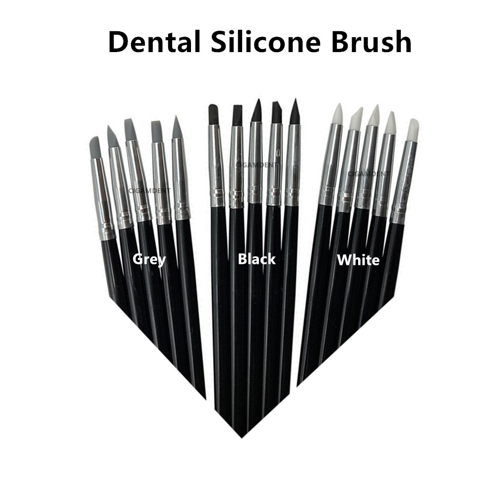 1Set Dental Instruments Composite Resin Adhesive Cement Brush Silicone Brush Porcelain Brush Pen Tooth Shaping Tools