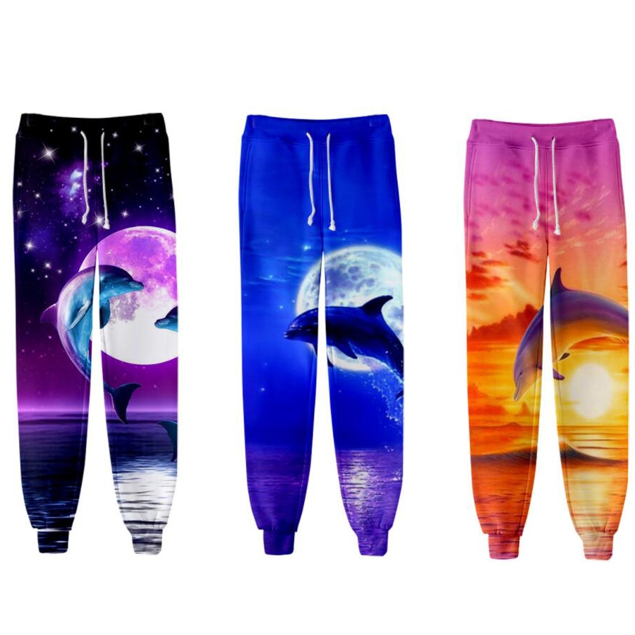 Unisex Animal Dolphin Sweat Pants 3D Joggers Pants Casual Trousers Men/Women Hip Hop Sweatpants Pantalon Homme Streetwear