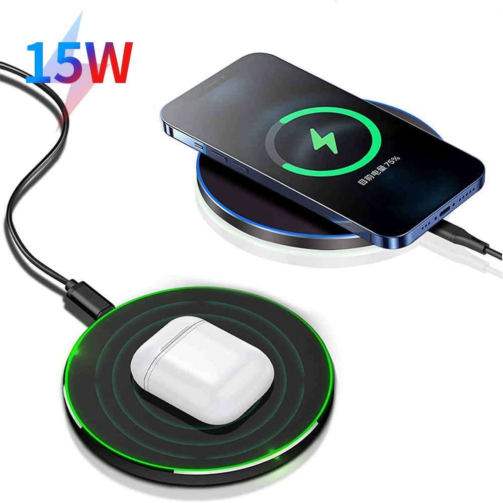 Universal Fast Wireless Charger For iPhone Airpods Apple Watch Charger Xiaomi Samsung Oneplus Quick Induction Chargers Pad