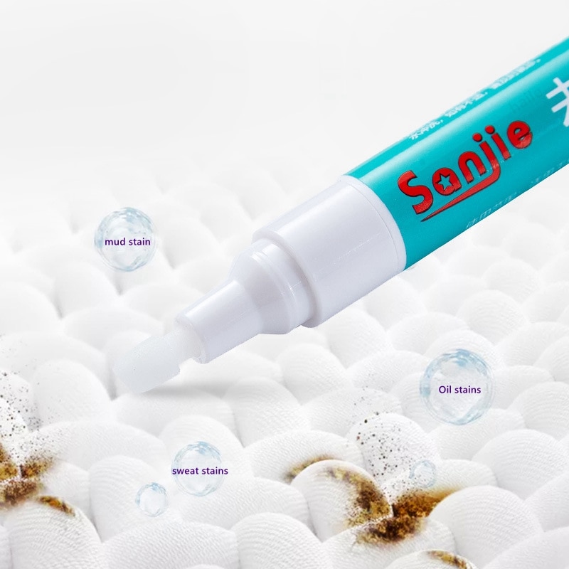 Haile Portable Clothes Stain Removal Pen Grease Stain Removal Erase Scouring Pen Textile Emergency Decontamination Cleaner 10ml
