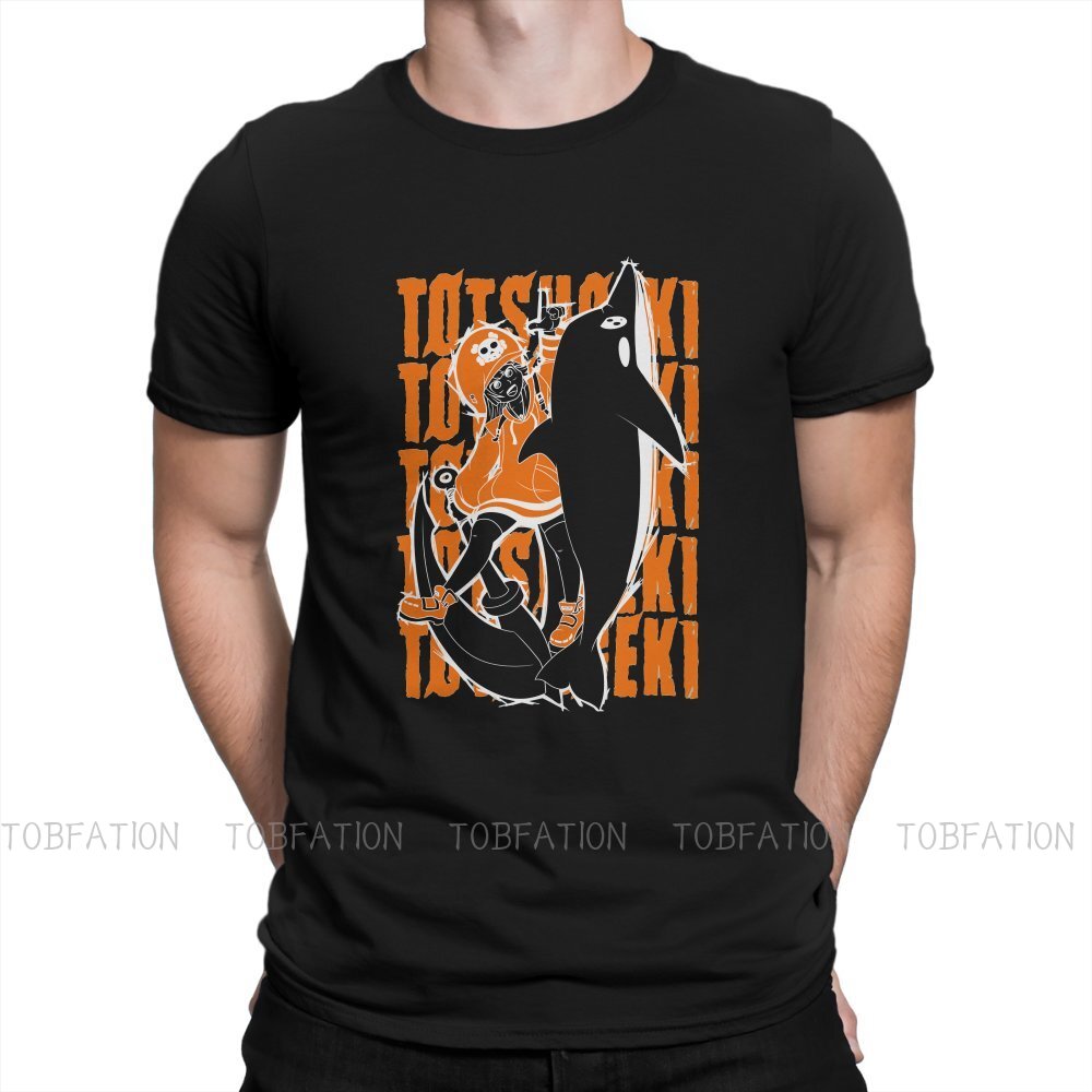 May - Totsugeki Round Collar TShirt Guilty Gear Fabric Basic T Shirt Man's Clothes Individuality Oversized Hot Sale