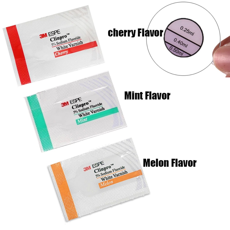 Dental 3M Fluoride Clinpro Varnish Gel Sodium Teeth Protection against Cavities Sensitivity Desensitization of Tooth Whitening