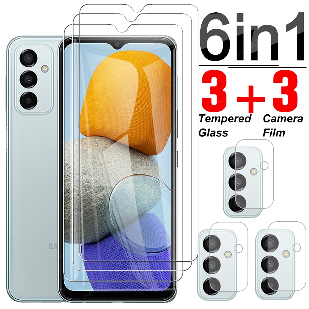 6 in 1 Tempered Glass For Samsung Galaxy M23 Cover Screen Protector Film For Samsung M23 M 23 Protective Glass