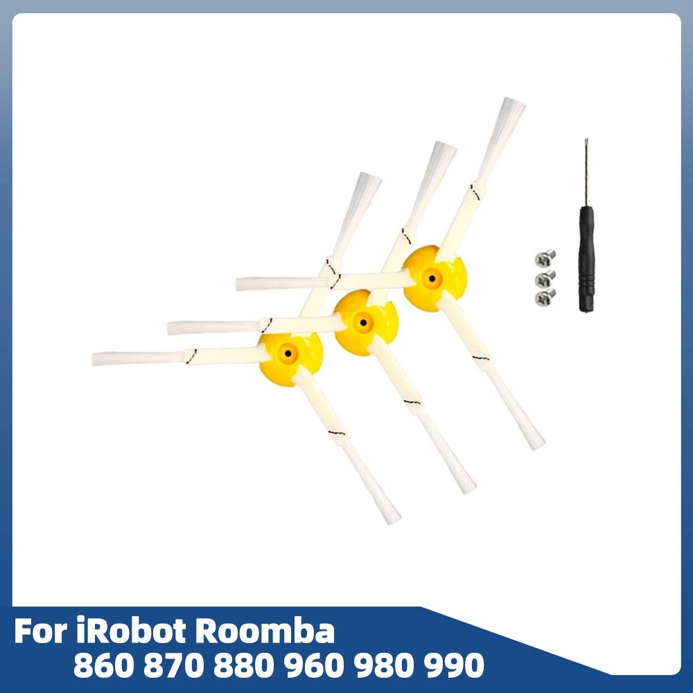 Side Brush 3-Armed Vacuum for iRobot Roomba Accessories 800 900 Series 870 860 880 960 980 990Vacuum Cleaner Spare Part