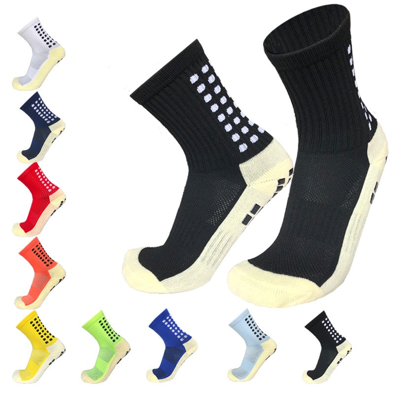New Football Socks Men and Women Sports Socks Non-slip Silicone Bottom Soccer Basketball Grip Socks