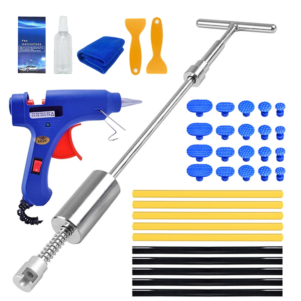 Automotive Paintless Dent Puller Kit Car Body Dent Repair Tool with Slide Hammer for Automobile Body Dent Removal Remover