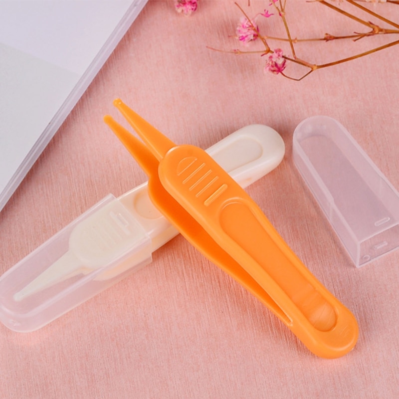 Baby Nasal Tweezer Baby Nose Cleaning Tweezer Round Head Baby Nose Booger Picker Ear Cleaner Clip Tool Ear Wax Remover Dropship