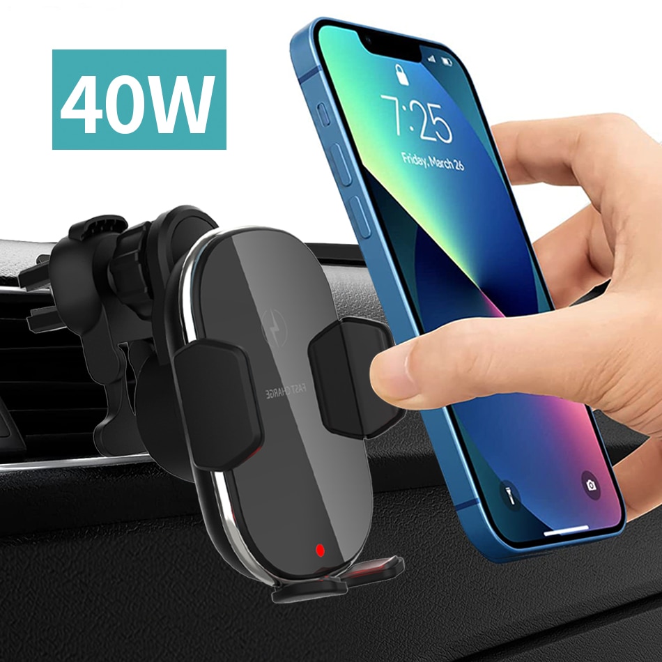 2022 Wireless Car Charger,15W Qi Fast Charging Auto-Clamping Car Mount,iPhone 13/12/Mini/11 Pro Max,Samsung S22,Note 20