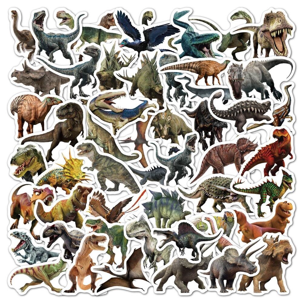 10/50Pcs Jurassic Park Dinosaur Animals Graffiti Stickers For Furniture DIY Chair Toy Car Trunk Computer Motorcycle