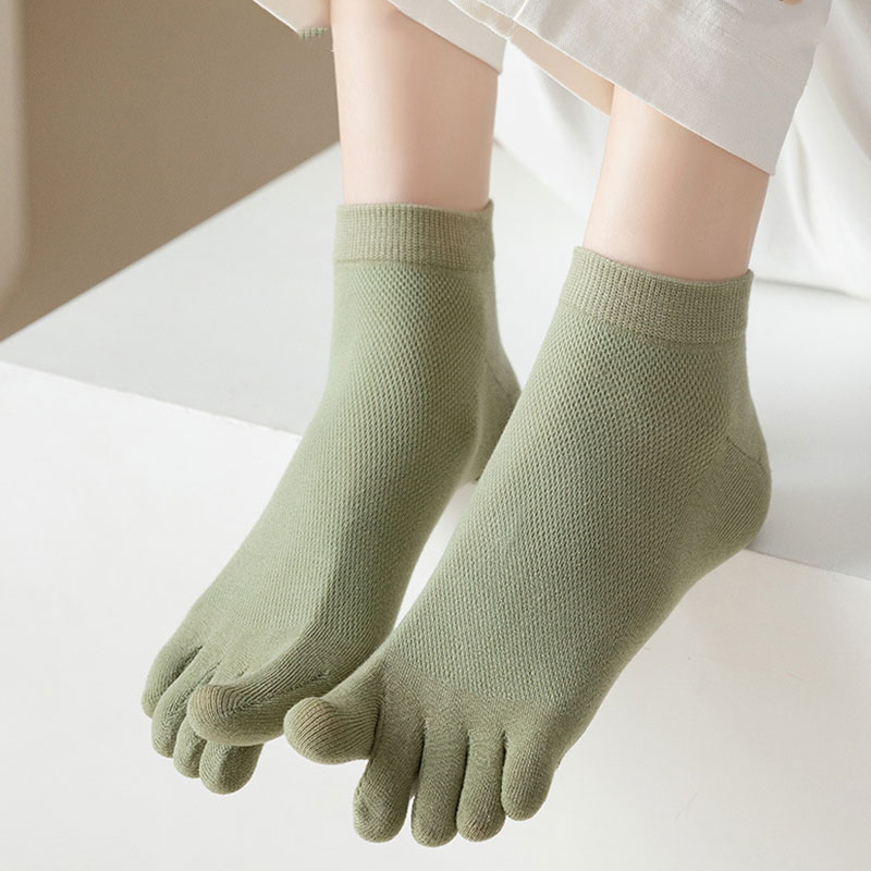 Women Five Finger Socks Female Slippers Invisible Toe Sock Solid Color Funny Funny Toe Sock Lady Sports Run Fitness Short Socks