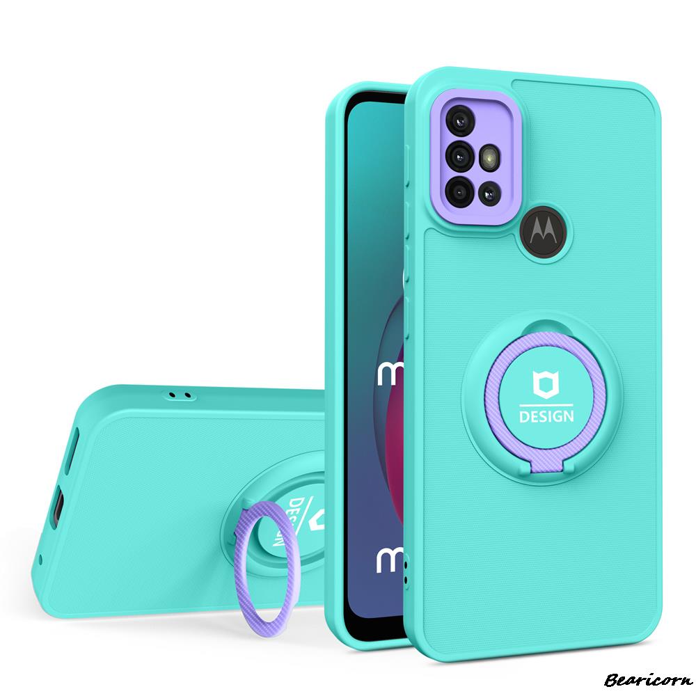 High Quality Protective Phone Case For Motorola Moto G10 G20 G30 E7 E7i Power Car Magnetic With Ring Stand Soft Silicone Cover