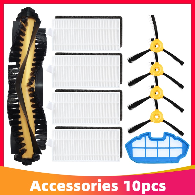 Replacement Main Roller Side Brush Hepa Filter Part for CONGA EXCELLENCE 990 Ecovacs N79S Eufy 11C Robot Vacuum Cleaner