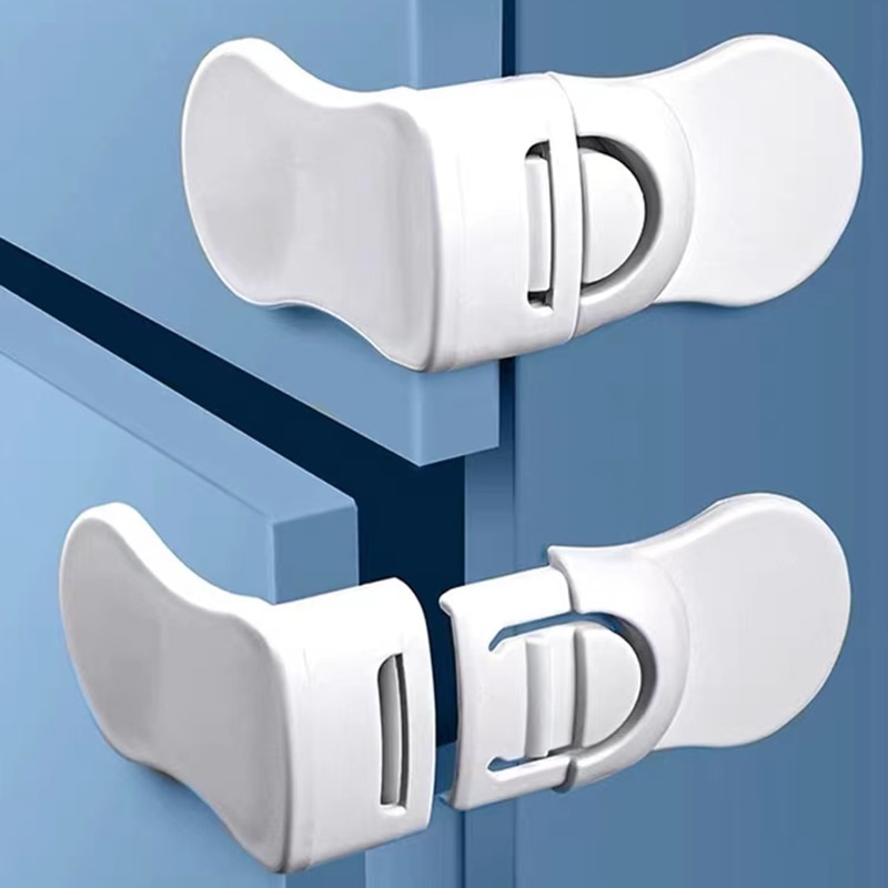 Baby Safety Drawer Lock Anti-collision Anti-Pinching Hand Cabinet Drawer Locks Plastic Safe Buckle for Children Kids Protection