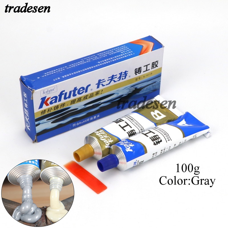 100g Kafuter A+B Metal Repairing Adhesive Plastic Super Glue Adhesive Welding Repair Iron Trachoma Stomatal Crackle