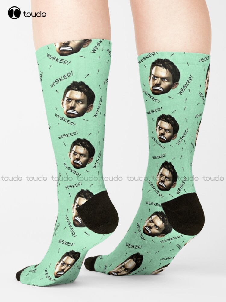 Chris Yelling Wesker Socks Mens Soccer Socks Personalized Custom Unisex Adult Teen Youth Socks Harajuku Street Skateboard Socks